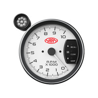 SAAS 127mm 5 Inch Monster 0-10k RPM Tachometer Gauge LED Shift Light White Gauge
