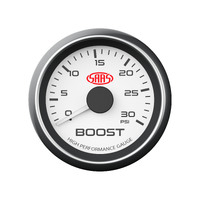 SAAS TURBO DIESEL BOOST 0-30PSI GAUGE White Dial Face 52mm