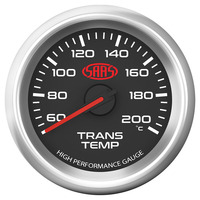 SAAS Trans Temp Gauge 60°-200° 52mm Black Muscle Series 3