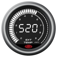 SAAS Digital Muscle Series Exhaust Temp Gauge 0°-900° 52mm 10 Colour