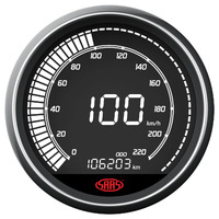 SAAS Speedometer 0-220 KPH 3 1/8" 80mm In Dash Muscle Digital Series