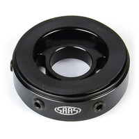 SAAS Oil Filter Sandwich Plate Billet Black 4X4 SGAP3