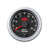 SAAS Exhaust Temp 300-1300 Degrees EGT Pyro Gauge Series II 52mm Silver Rim S2