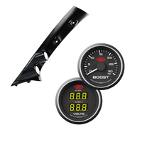 Pillar Pod Black Face Diesel Boost & Dual Volts Gauge for Toyota Hilux 2005-2015