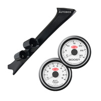 Pillar Pod w/ White Face Boost & Ext Temp Gauges for Toyota Hilux 1997-2005