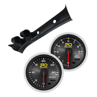 SAAS Dual Pillar Pod w/ Boost & Exhaust SRD Gauges for Hilux 15-on