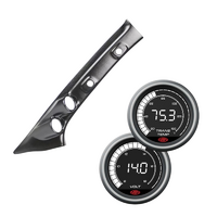 Pillar Pod GUN N80 w/ Digital Trans Temp 20-160°C & Volts 8-18V Gauges for Hilux 2015-on