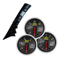 SAAS Boost Exhaust Volt SRD Gauges 3 Gauge Pillar Pod for Toyota Hilux 2005-15 inc