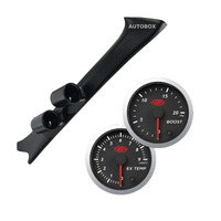 Pillar Pod for Hilux 2005-15 w/ Street Black Diesel Boost & Exhaust Temp Gauge