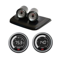 SAAS Gauge Dash Pod w/ Digital Trans Temp 20-160°C & Volt for Hilux KUN 2005-15