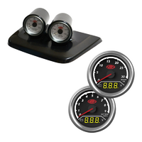 SAAS Twin Gauge Dash Pods w/ 2in1 Gauges Diesel Boost Volt Ext Temp Volt or Hilux KUN 05-15