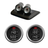 SAAS Twin Gauge Dash Pods w/ Boost Exhaust Trans Water for Hilux KUN 2005-15