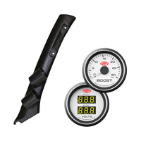 For Landcruiser 100 Ser 98-07 Pillar Pod + White Diesel Boost + Dual Volts Gauge