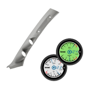 Gauge Pillar Pod Light Grey Single Piece w/ 3in1 LCD Digital Twin Gauges for Toyota Landcruiser 100 1998-07