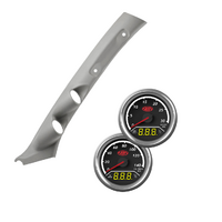 Gauge Pillar Pod Light Grey Single Piece 2in1 Trax Gauges for Toyota LC 100 1998-2007 Analog Digital