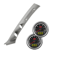 Gauge Pillar Pod Light Grey Single Piece w/ 2in1 Gauges for LC 100 Series Diesel Boost Volt EGT Volt