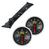 SAAS Dual Pillar Pod w/ Boost & Exhaust SRD Gauges for Prado 96-02