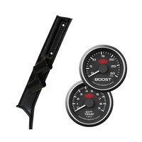 Pillar Pod w/ Black Gauges for Landcruiser 70 76 78 79 Diesel Boost & Ext Temp