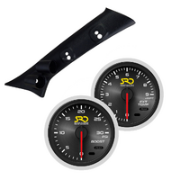 SAAS Dual Pillar Pod w/ Boost & Exhaust SRD Gauges for Prado 09-on