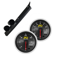 SAAS Dual Pillar Pod w/ Boost & Exhaust SRD Gauges for Landcruiser 1985-99