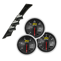 SAAS Boost Exhaust Volt SRD Gauges 3 Gauge Pillar Pod for Landcruiser 80 Series 1990-98