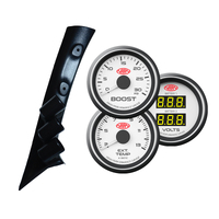 3 Gauge Pillar Pod for Landcruiser 80 Series 1990 - 1998 Boost Ext Dual Volt Gauge White