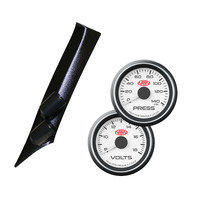 SAAS Pillar Pod w/ White Face Oil Press & Volts Gauge Suits GT86 & BRZ 2012-2020