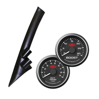 SAAS Pillar Pod Suits Mazda BT50 UP 2011-15 w/ Black Ext Temp & Boost Gauge