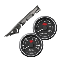 Painted Pillar Pod w/ 2in1 Gauge Black Boost EGT Gauges Suits Ford Ranger PY 2022 - On