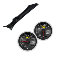 SAAS Dual Pillar Pod w/ Boost & Oil Pressure SRD Gauges for Falcon BA BF FPV