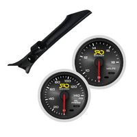 SAAS Dual Pillar Pod w/ Oil Pres & Volts SRD Gauges for Falcon BA BF FPV All