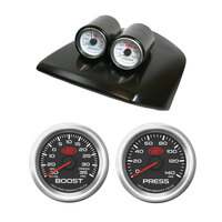 Clip In Dual Gauge Dash Pod Black Ser 3 Boost Oil Pres for Falcon FG MKII 11-16