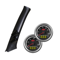 Pillar Pod w/ 2in1 Diesel Boost Ext Temp & Dual Volts Gauge Triton MN-ML 2009-15