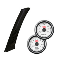 Pillar Pod w/ White Face Boost & Ext Temp Gauge Mitsubishi Triton MN-ML 2006-15