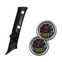 Pillar Pod w/ 2in1 Diesel Boost Ext Temp & Dual Volts Gauge Pajero NS-NX 2006 on