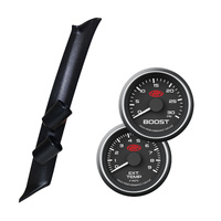 Navara D22 1997-2014 Pillar Pod w/ Black 0-30 Diesel Boost 0-900 Ext Temp Gauge