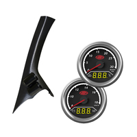 Pillar Pod w/ 2in1 Diesel Boost Ext Temp & Dual Volts Gauge Suits Nissan D40 & R51