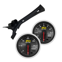 SAAS Dual Pillar Pod w/ Boost & Exhaust SRD Gauges for Navara D40 2006-2015 w/ Grab