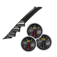 SAAS Boost Exhaust Volt SRD Gauges & 3 Gauge Pillar Pod for Nissan GU Patrol 97-15 inc