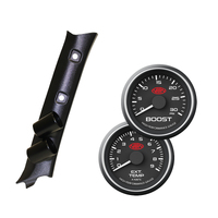 SAAS Pillar Pod w/ Black Boost EGT Gauges Suits Nissan GU Patrol Y61 1997-2015