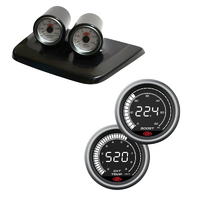 Twin 2 Gauge Dash Pod for Nissan Patrol 1997 - 2004 GU Y61 w/ 0-60 Diesel Boost 0-900 Ext Temp Black Face