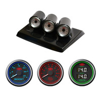 Triple Gauge Dash Pod Holder w/ Boost Ex Temp Dual Volts for Patrol GU Y61 97-04