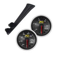 SAAS Dual Pillar Pod w/ Oil Pres & Volts SRD Gauges for Skyline Coupe R33 93-98