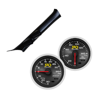 SAAS Dual Pillar Pod w/Boost & Oil Pressure SRD Gauges for Nissan 200SX S14 95-00