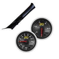 SAAS Dual Pillar Pod w/ Boost & Volts SRD Gauges for Nissan 200SX S14 95-00