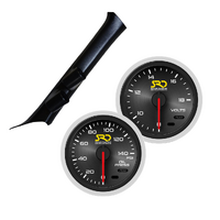 SAAS Dual Pillar Pod w/ Oil Pres & Volts SRD Gauges for Nissan 200SX S14 95-00