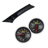 SAAS Dual Pillar Pod w/ Boost & Oil Pres SRD Gauges for Commodore S1-2 All