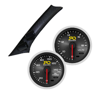 SAAS Dual Pillar Pod w/ Oil Pres & Volts SRD Gauges for Commodore S1 and S2 All