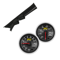 SAAS Dual Pillar Pod w/ Boost & Oil Pres SRD Gauges for VT VX VY VZ Commodore all mods 1997-2006