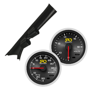 SAAS Dual Pillar Pod w/ Boost & Volts SRD Gauges for VT VX VY VZ Commodore all mods 1997-2006